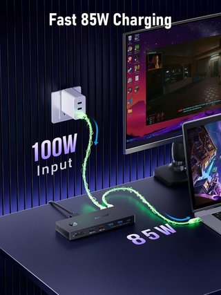 LEMORELE Dock 13en1 Triple Pantalla 4K 60Hz PD100W