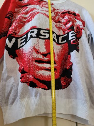 Maglione Versace Uomo Rosso Bianco