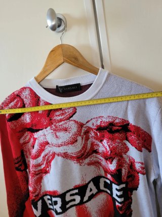 Maglione Versace Uomo Rosso Bianco