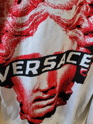 Maglione Versace Uomo Rosso Bianco