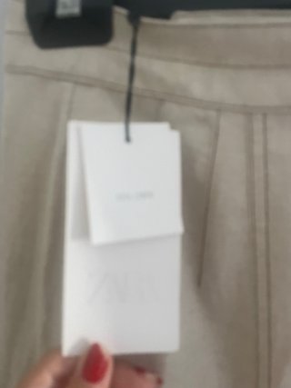 Falda midi Zara beige Talla XS
