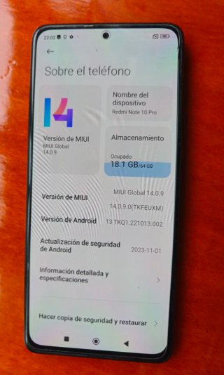 Xiaomi Redmi Note 10 Pro 6+64GB Gris Ónix