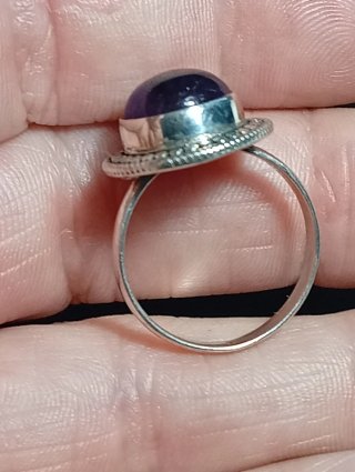 Anillo Plata Ley Amatista Morada