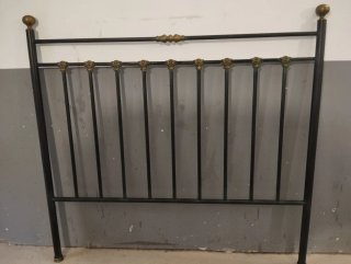 Cabecero antiguo bronce y hierro