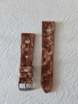 Cinturino vintage vera pelle marrone