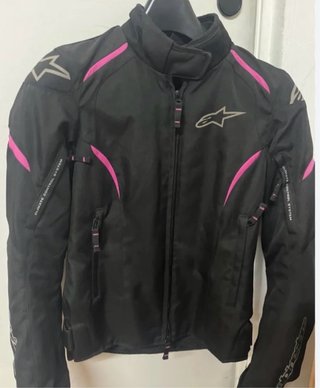 Chaqueta Moto Alpinestars Mujer Negra y Rosa