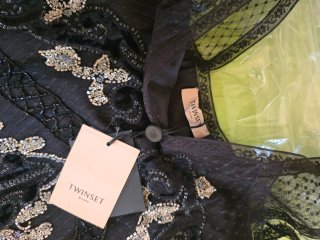 Abito Twinset Georgette Tulle Ricamo Pail