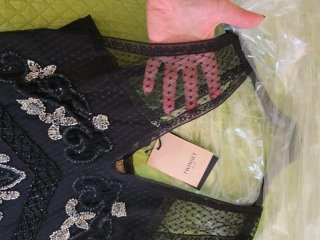 Abito Twinset Georgette Tulle Ricamo Pail