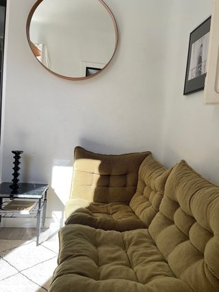 Divano modulare in stile retrò in velluto
