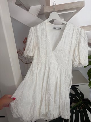 Vestido blanco fiesta Zara