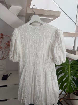 Vestido blanco fiesta Zara