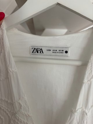 Vestido blanco fiesta Zara