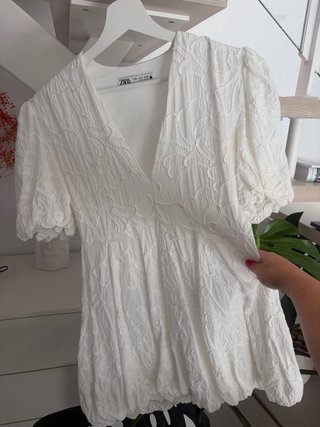 Vestido blanco fiesta Zara