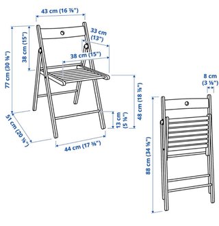 2 Sillas Plegables Ikea Blancas