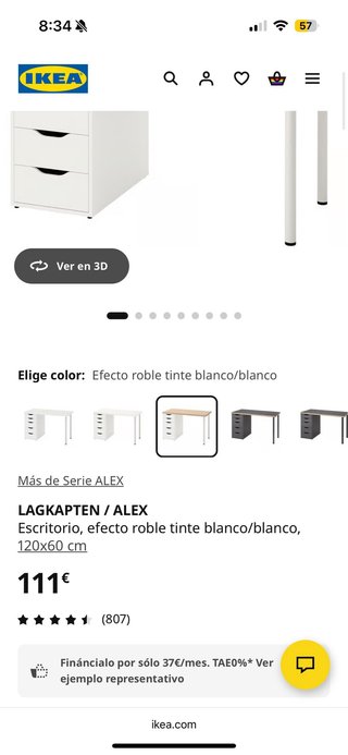 Escritorio Ikea LAGKAPTEN / ALEX