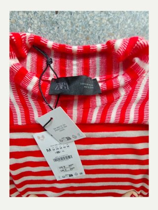 Jersey de lana a rayas rojo y blanco