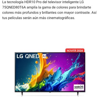 TV LG 75QNED80T6A QNED 75 UHD 4K Smart TV