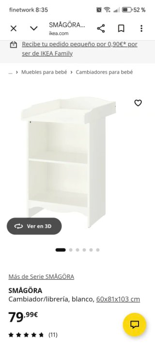 Cambiador/Librería SMÅGÖRA IKEA