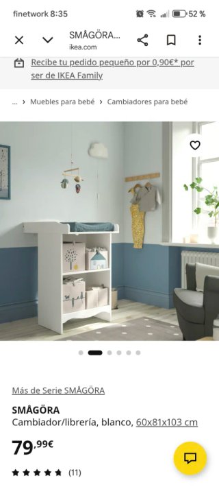 Cambiador/Librería SMÅGÖRA IKEA