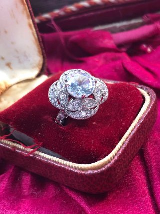Anillo Flor  Circonitas