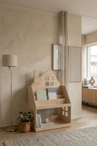 Estantería infantil Montessori baja niños madera