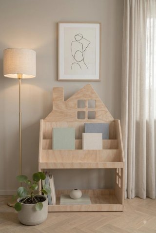 Estantería infantil Montessori baja niños madera