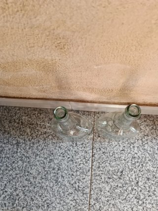2 Botellas de Vidrio Transparentes