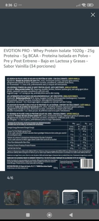 Bote/ Shaker evotion pro vainilla Isolate