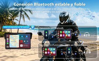 VTOPEK Pantalla Moto 7'' CarPlay Android Auto TPMS
