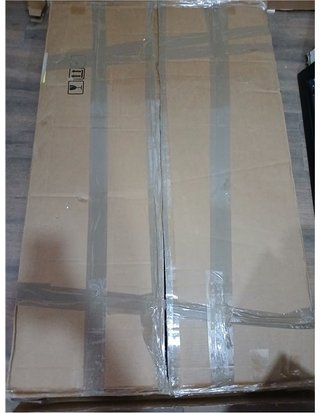 Amazon Basics Jaula para perro de alambre metálico - Duradero -Plegable con bandeja - doble puerta - 122 x 76 x 83 cm (L x An x Al) -