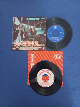 Lote 2 Vinilos Antiguos T. Breton y Zafiro