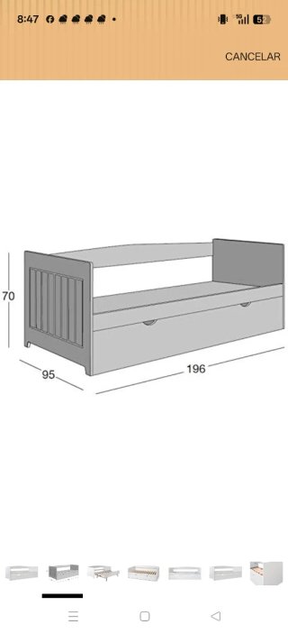 Cama nido juvenil blanca