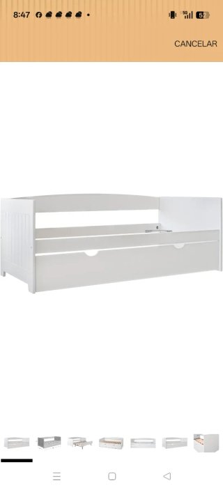 Cama nido juvenil blanca