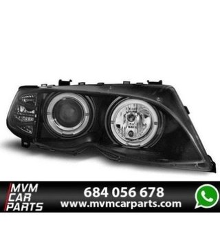 Faros delanteros Angel eyes BMW Serie 3 E46 Black