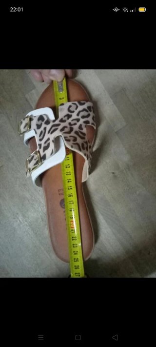 Ciabatte Donna Beige/Marrone Tg. 39 in vera pelle