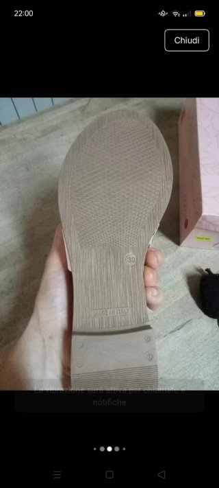 Ciabatte Donna Beige/Marrone Tg. 39 in vera pelle