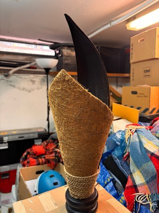 Lampada in cocco e legno