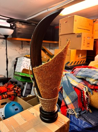 Lampada in cocco e legno
