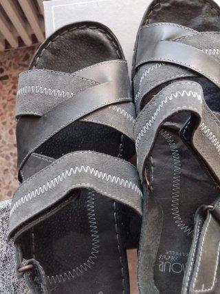 Sandali estivi Glamour Shoes vera Pelle Uomo 44