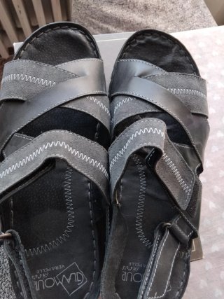 Sandali estivi Glamour Shoes vera Pelle Uomo 44