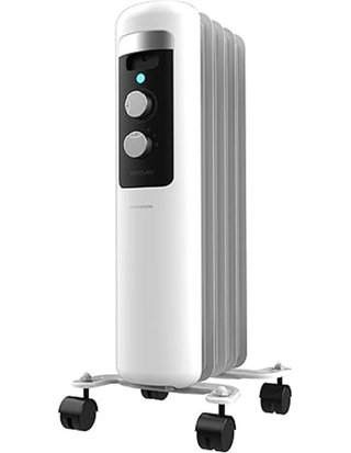 Cecotec Radiador Eléctrico de Aceite Bajo Consumo de 5 Módulos ReadyWarm 550 Space White. 1000W - 3 Niveles de Potencia - Sistema