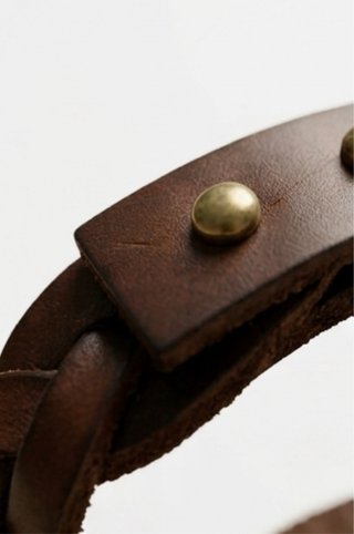 Bracciale MCS in pelle intrecciata