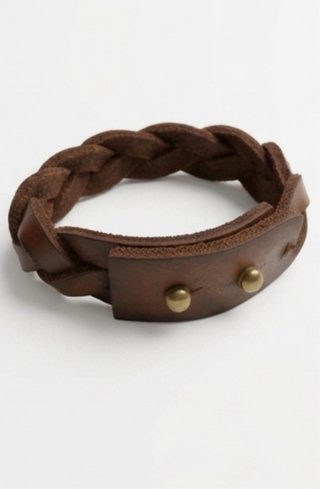 Bracciale MCS in pelle intrecciata
