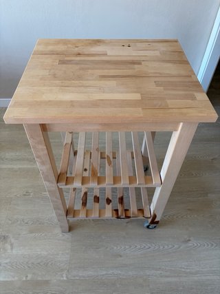 Carrito de cocina de madera