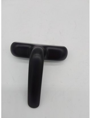 Amig - Manilla para Ventanas Practicables - Abatibles o Batientes con Base de Aluminio y Cubierta de PVC en Color Negro con Atorn