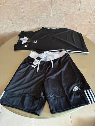 Conjunto Deportivo Adidas Negro y Blanco