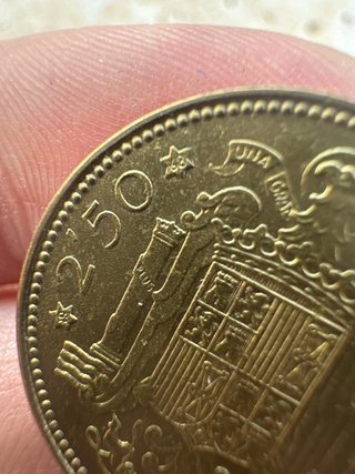 Moneda 2.5 Pesetas 1953 Franco Estrella 19-68