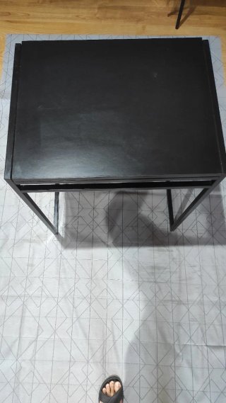 Mesa plegable negra metal/madera
