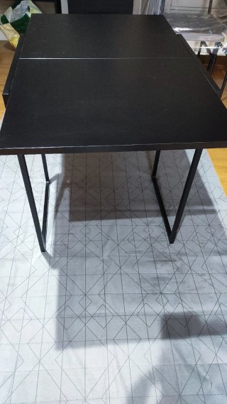 Mesa plegable negra metal/madera