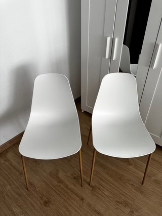 Silla NEDERBY blanca y roble